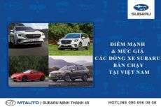 Điểm mạnh & Mức giá các dòng xe Subaru bán chạy tại Việt Nam